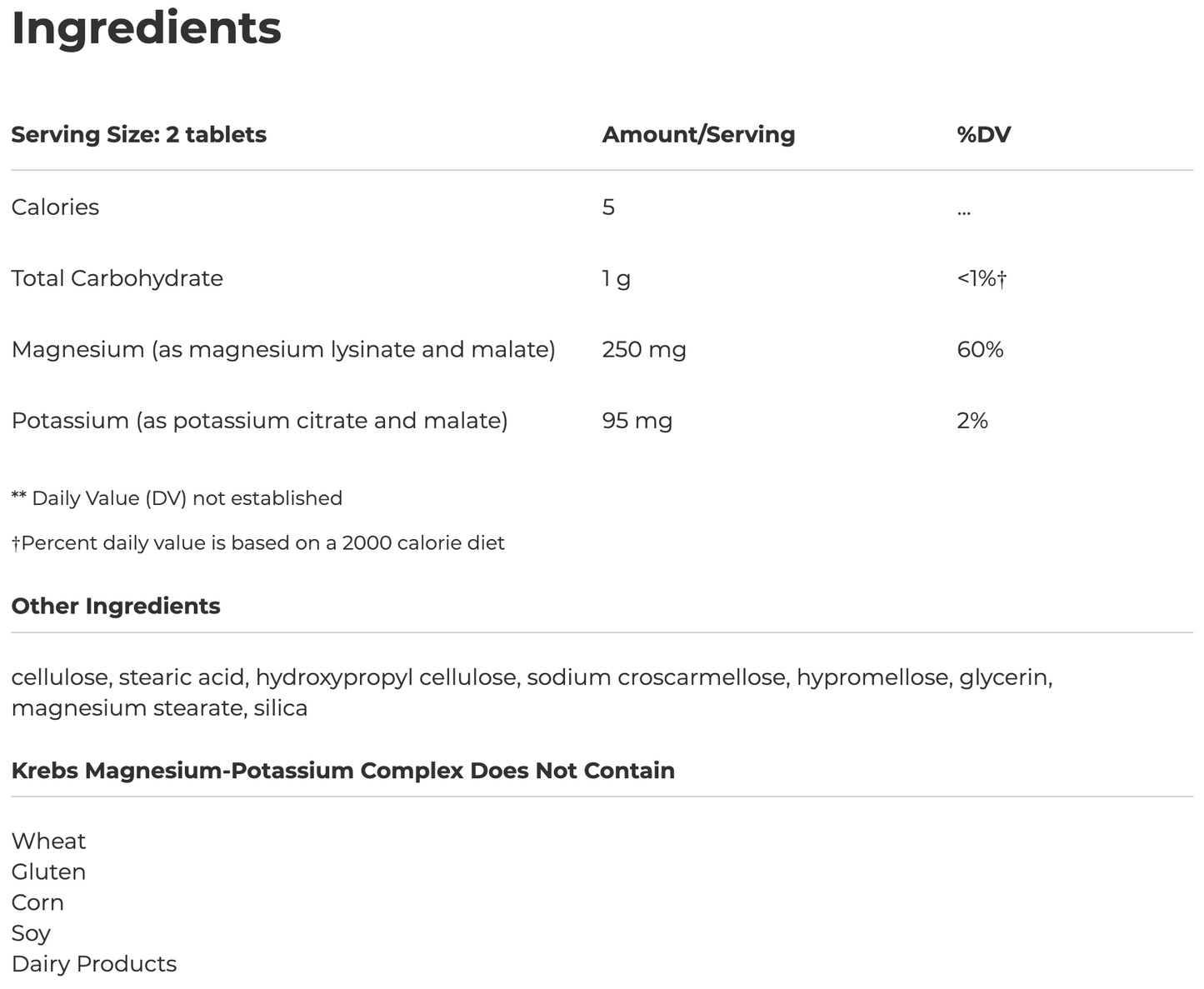 Krebs Magnesium-Potassium Complex